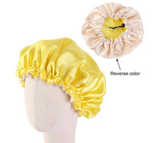 Load image into Gallery viewer, Small satin bonnet (reversible)