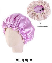 Load image into Gallery viewer, Small satin bonnet (reversible)