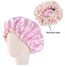 Load image into Gallery viewer, Small satin bonnet (reversible)