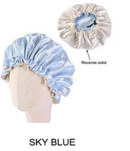 Load image into Gallery viewer, Small satin bonnet (reversible)