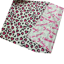 Load image into Gallery viewer, cute curlz leopard print / affirmation satin pillowcase