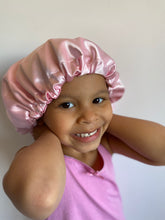 Load image into Gallery viewer, cute curlz affirmation satin bonnet (reversible)
