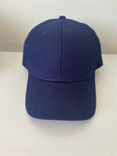 Load image into Gallery viewer, Navy cute curlz cap (satin lined)
