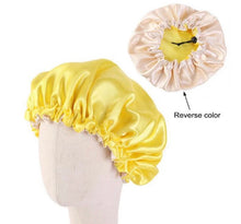 Load image into Gallery viewer, Small satin bonnet (reversible)
