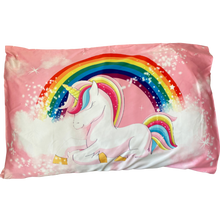 Load image into Gallery viewer, cute curlz unicorn / affirmation satin pillowcase
