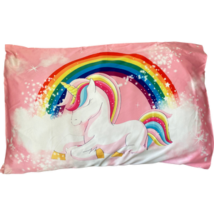 cute curlz unicorn / affirmation satin pillowcase