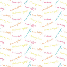 Load image into Gallery viewer, cute curlz rainbow / affirmation satin pillowcase
